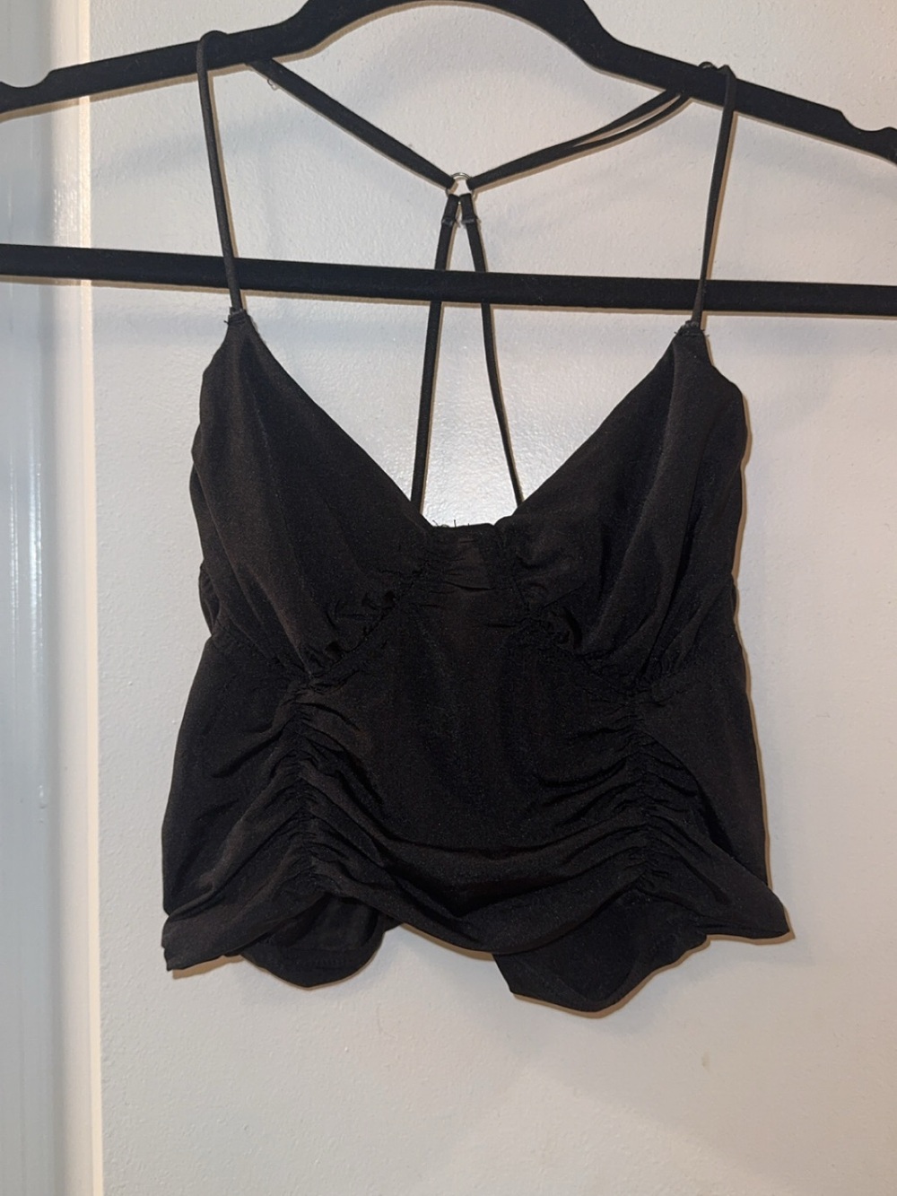 Urban Outfitters Black Ruched Cami Top